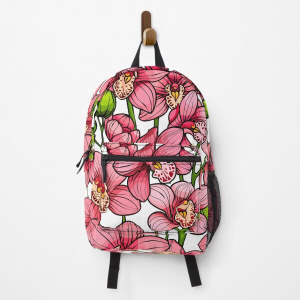 Item preview, Pink orchids, seamless vector pattern. hand drawn illustration designed and sold by babanovaesha.