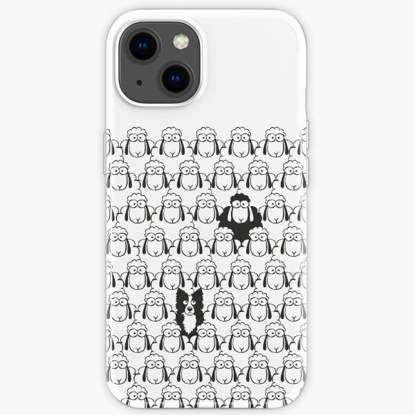 Border Collie and Black Sheep iPhone Soft Case