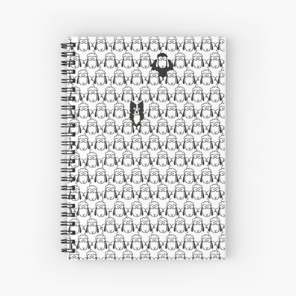 Border Collie and Black Sheep Spiral Notebook