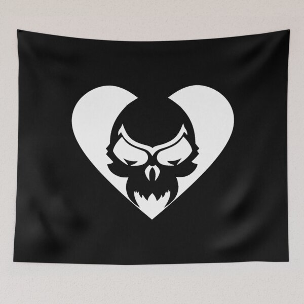Item preview, Evil Demonic White Heart Skull designed and sold by AntonyVegar.