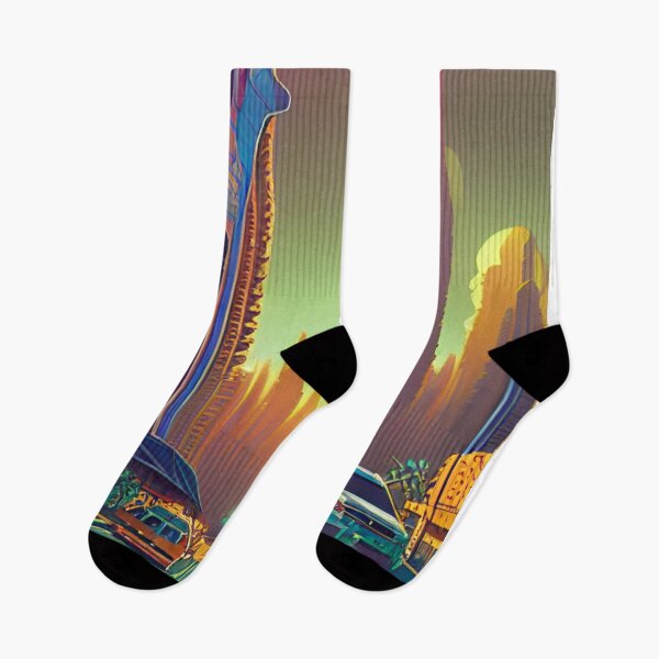 Item preview, Retro futuristic city designed and sold by dtmtattoo.