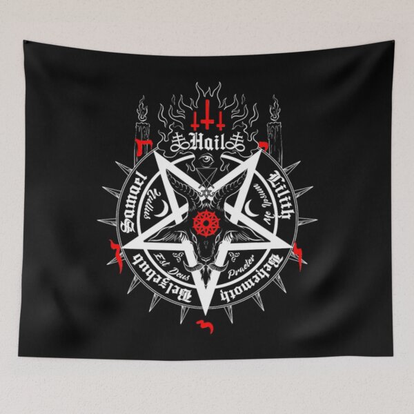 Item preview, Red Accented Hail Baphomet Sacred Geometry designed and sold by AntonyVegar.