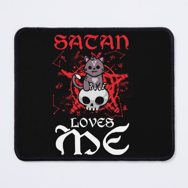 Item preview, Satan loves me kawaii satanic Animal evil Cat designed and sold by AntonyVegar.