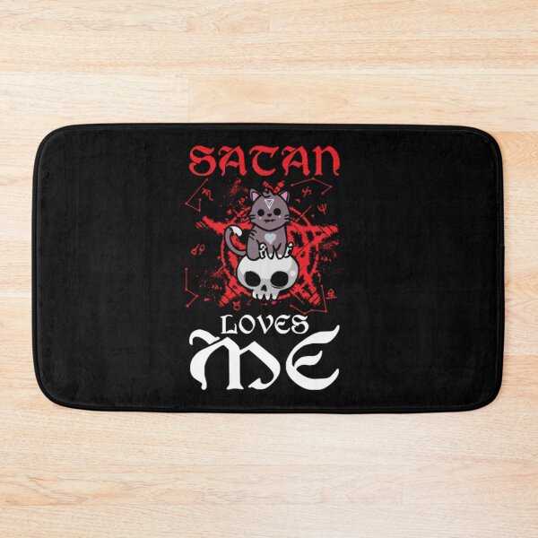Item preview, Satan loves me kawaii satanic Animal evil Cat designed and sold by AntonyVegar.