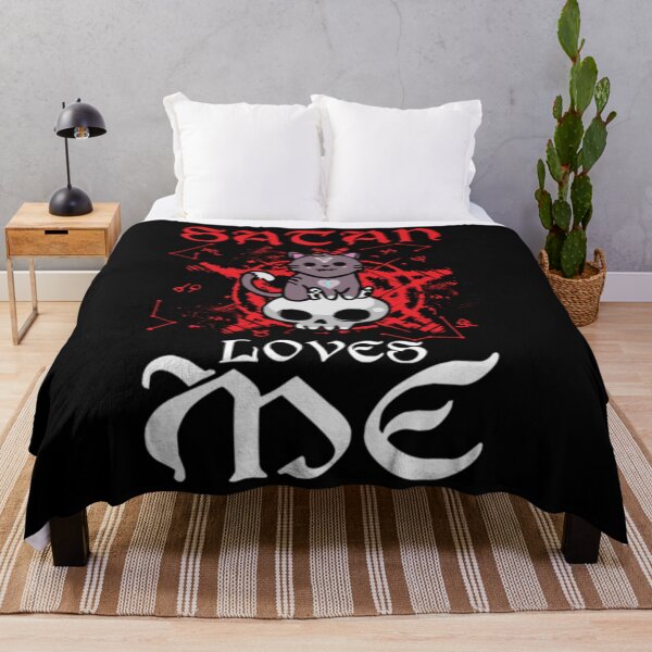 Item preview, Satan loves me kawaii satanic Animal evil Cat designed and sold by AntonyVegar.