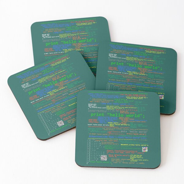 Item preview, Hello World - Many Programming Languages (dark)   designed and sold by WearStormLily.