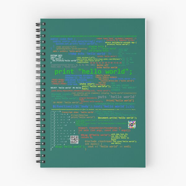 Item preview, Hello World - Many Programming Languages (dark)   designed and sold by WearStormLily.