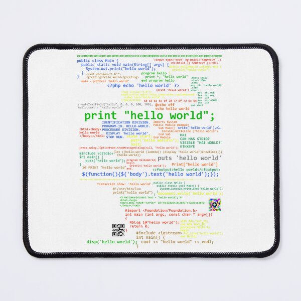 Item preview, Hello World - Many Programming Languages (dark)   designed and sold by WearStormLily.