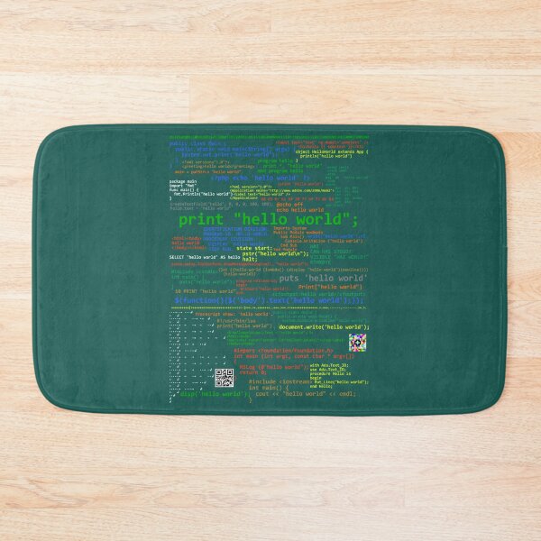 Item preview, Hello World - Many Programming Languages (dark)   designed and sold by WearStormLily.