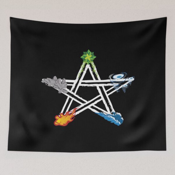 Item preview, Wicca Pagan Five Elements Magic Circle Pentagram designed and sold by AntonyVegar.