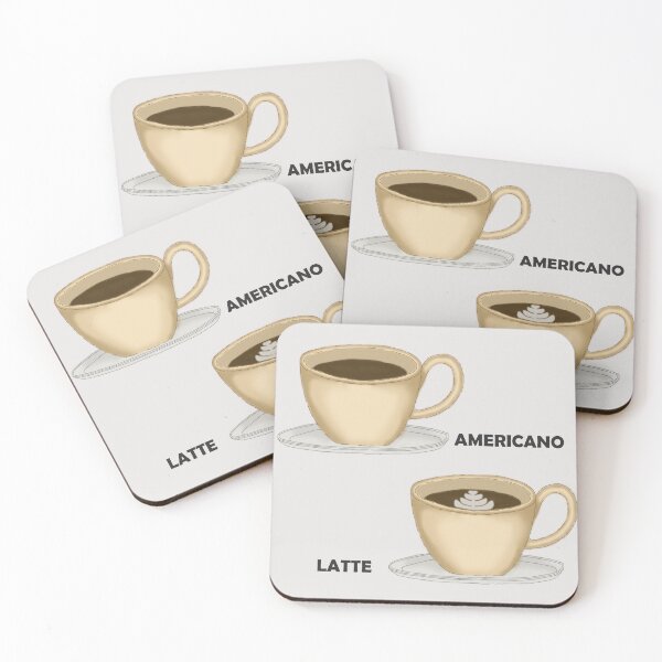 Item preview, Doodle art of cafe americano and coffee latte designed and sold by ArKion.