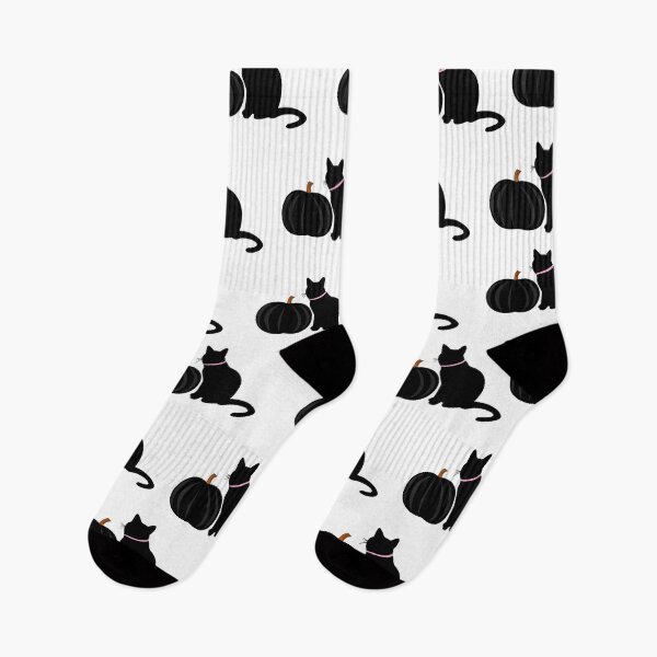 Item preview, Cute Black Cat and Black Pumpkin Pattern designed and sold by SMillustrations.