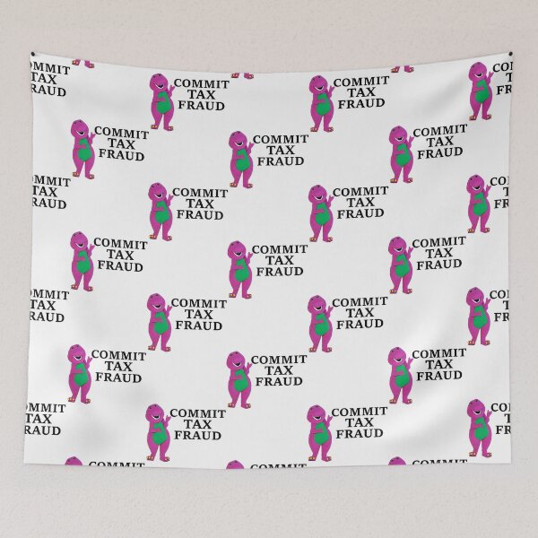Item preview, Commit Tax Fraud Funny Purple Dinosaur Saying Vintage designed and sold by CharsyWatson.