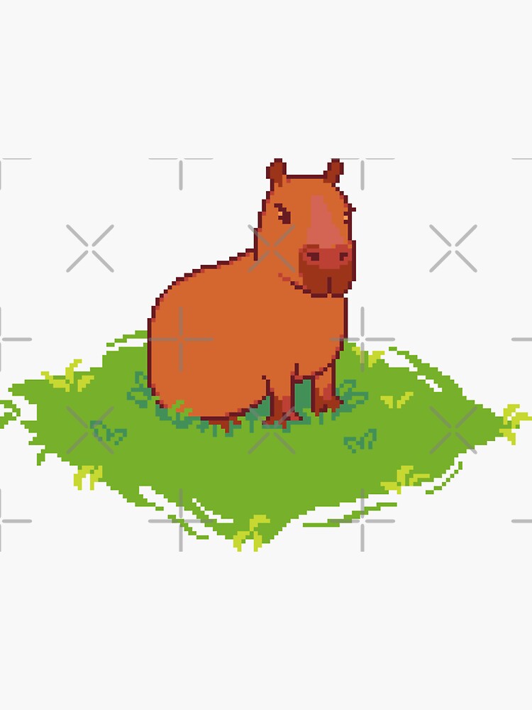 Smol Pixel Capybara Sticker for Sale by TofuPixel