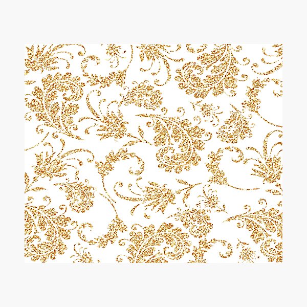 Burgundy rose gold elegant damasque Wrapping Paper by Peggie Prints