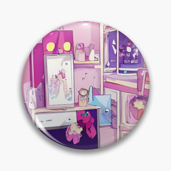 Item preview, Lived-in Kawaii dorm room designed and sold by Art-of-AI.