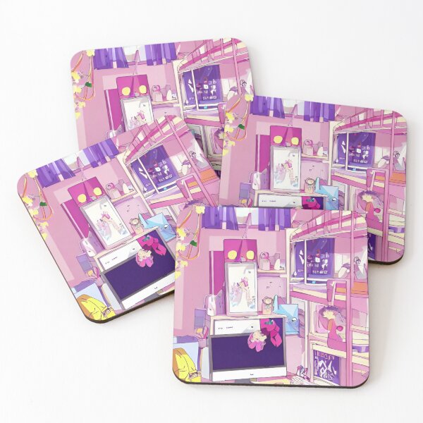 Item preview, Lived-in Kawaii dorm room designed and sold by Art-of-AI.