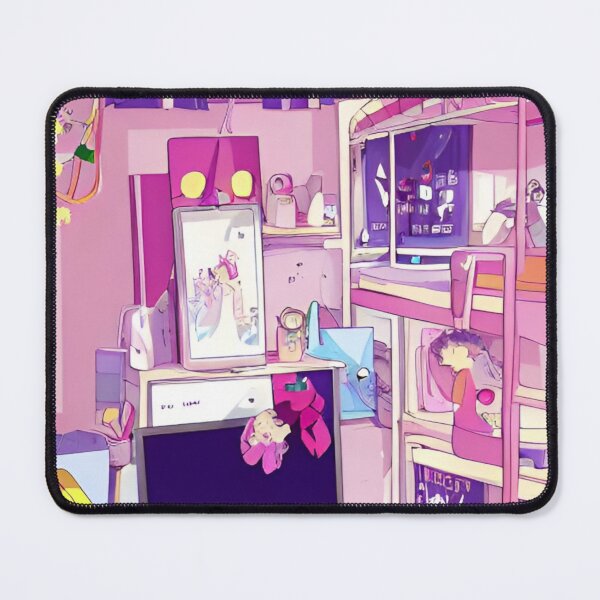 Item preview, Lived-in Kawaii dorm room designed and sold by Art-of-AI.
