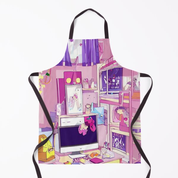Item preview, Lived-in Kawaii dorm room designed and sold by Art-of-AI.
