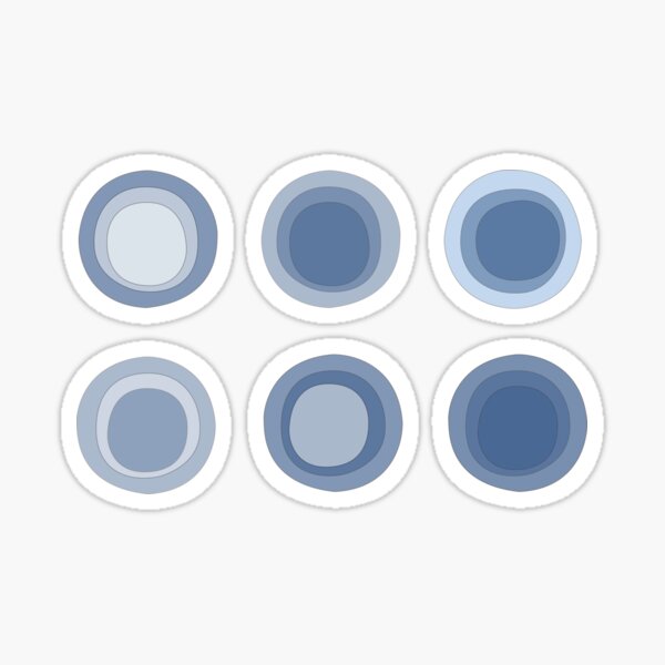 Item preview, Winter halo sundog sky circles in blues  designed and sold by AngelDawnDesign.