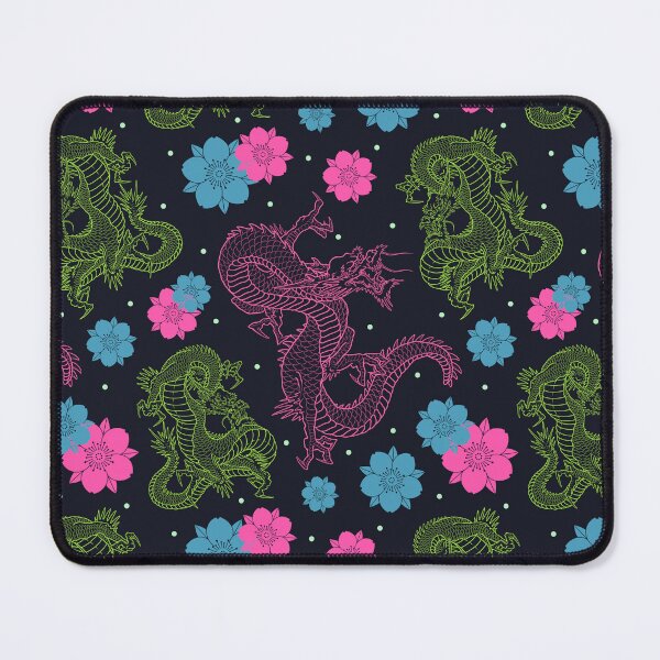 Item preview, Sueños de dragones verdes y rosados y sakura rosa y azul designed and sold by Guided by Light Art.