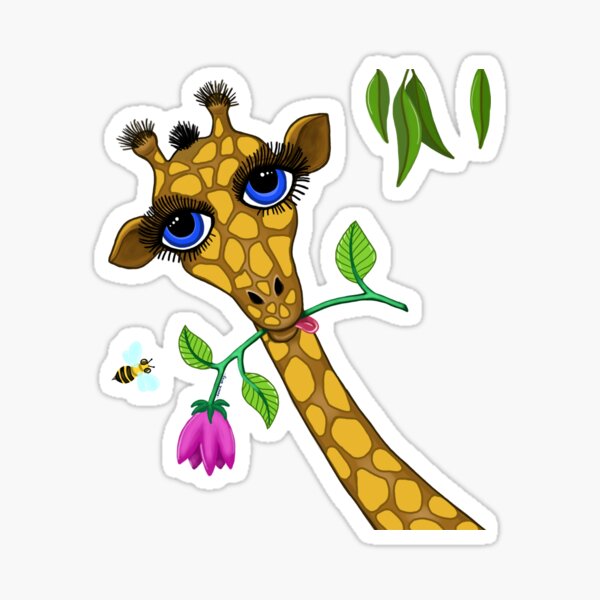 Cute Giraffe Stickers For Teens Cartoon Water - Temu