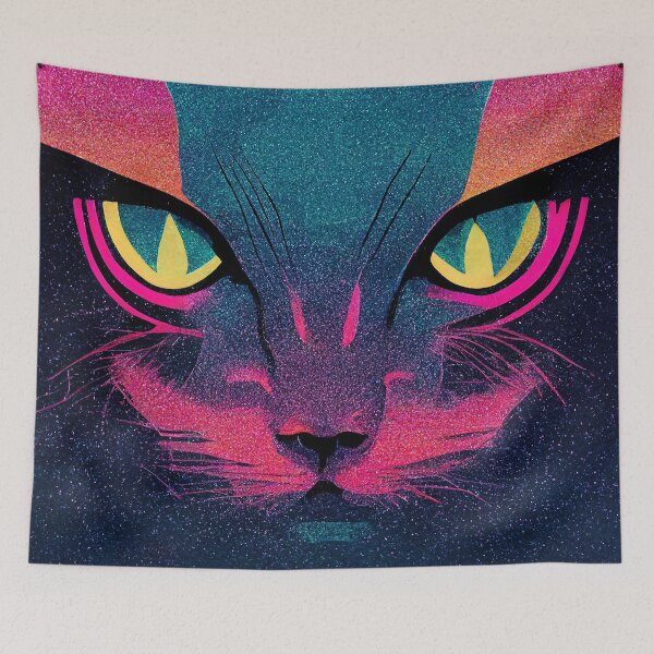 Item preview, Synthwave Cat designed and sold by ChasmicArt.