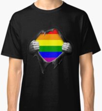 Premium Gay Pride Rainbow Shirt Classic T-Shirt