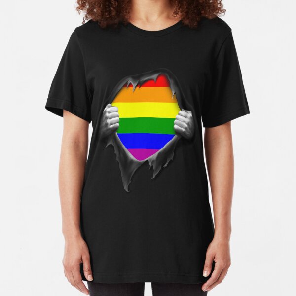 Premium Gay Pride Rainbow LGBT Slim Fit T-Shirt