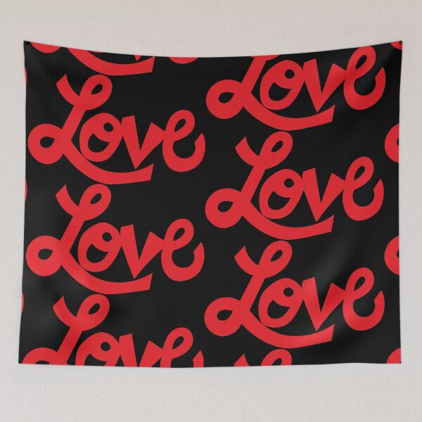 Item preview, LOVE text art red cursive  designed and sold by AngelDawnDesign.