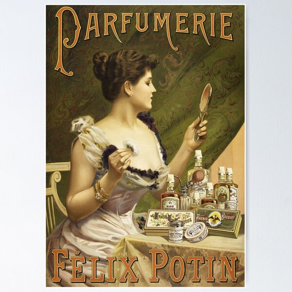 Item preview, PARFUMERIE FELIX POTIN Circa 1900 Vintage French Perfume Advertisement Poster designed and sold by retroposters.