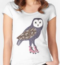 I skate OWL night long Women's Fitted Scoop T-Shirt
