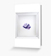 Lila Fluorit | Mineralien und Kristallserien Grußkarte