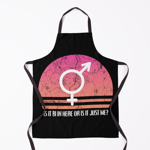 Item preview, Is It Bi In Here Or Is It Just Me Pink Retro Sunset In Black designed and sold by LuckyKermit.