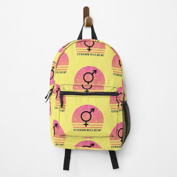 Item preview, Is It Bi In Here Or Is It Just Me Pink Retro Sunset In Yellow designed and sold by LuckyKermit.