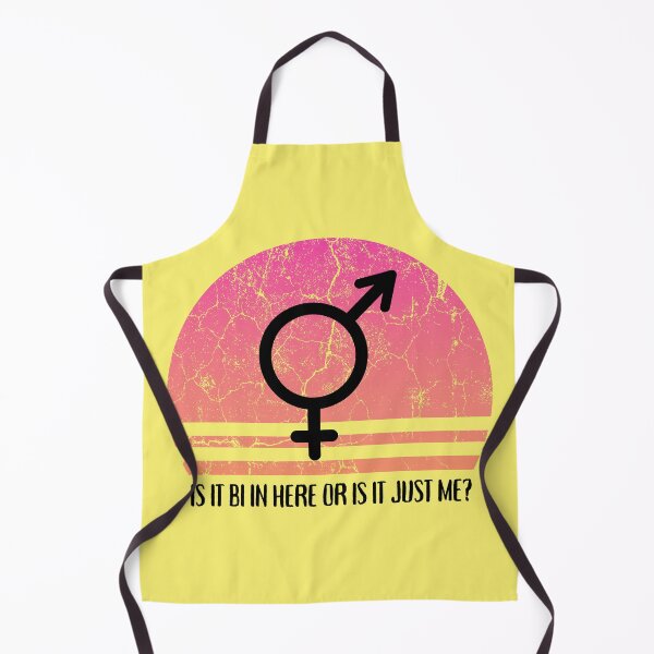 Item preview, Is It Bi In Here Or Is It Just Me Pink Retro Sunset In Yellow designed and sold by LuckyKermit.