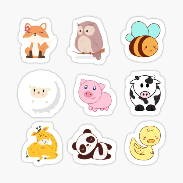 Animal Stickers, Cute Animals