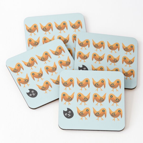 Item preview, Clay birds and black cat designed and sold by Latoblooms.
