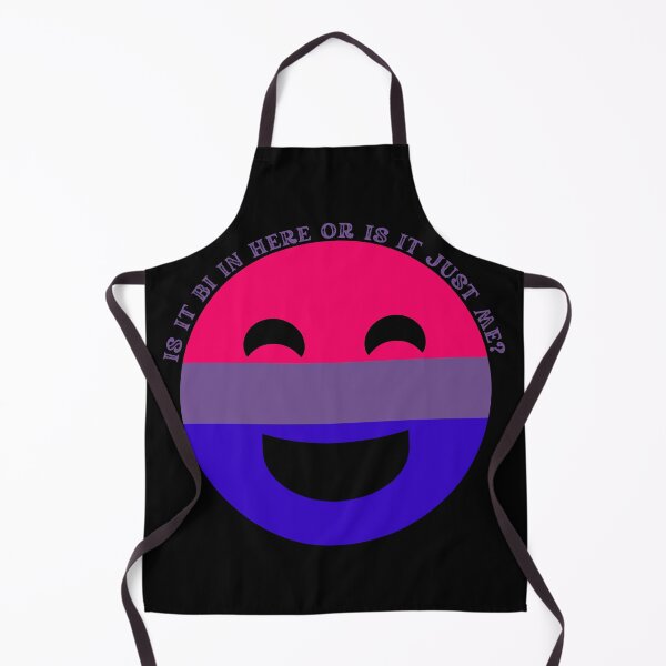Item preview, Is It Bi In Here Or Is It Just Me Bisexual Smiley Face In Black designed and sold by LuckyKermit.