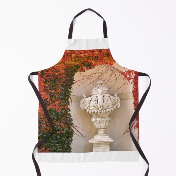 Item preview, old stone statue and wall with creeper plant in autumn Vienna Austria designed and sold by goceris.