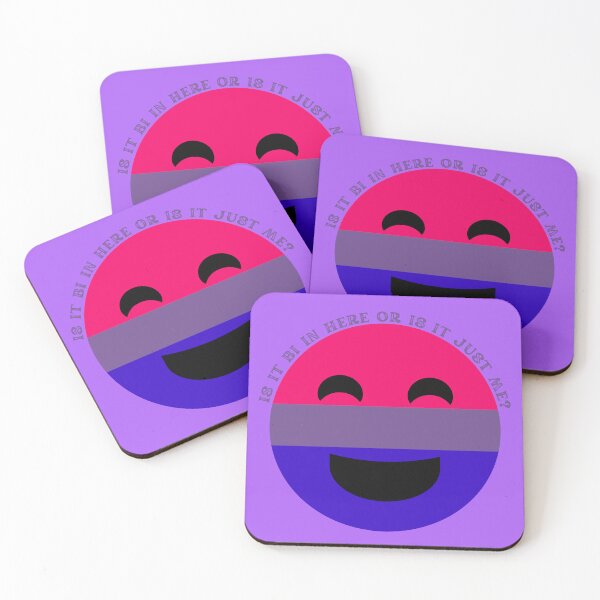 Item preview, ¿Es Bi aquí o soy solo yo? Cara sonriente bisexual en púrpura designed and sold by LuckyKermit.