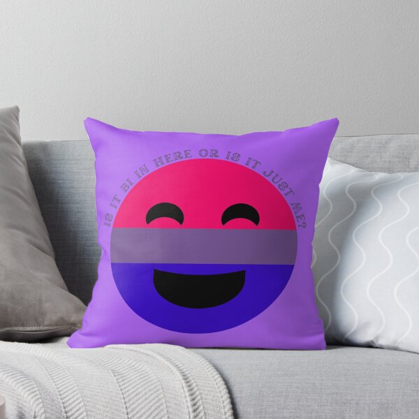 Item preview, ¿Es Bi aquí o soy solo yo? Cara sonriente bisexual en púrpura designed and sold by LuckyKermit.