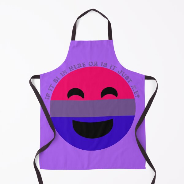 Item preview, Is It Bi In Here Or Is It Just Me Bisexual Smiley Face In Purple designed and sold by LuckyKermit.