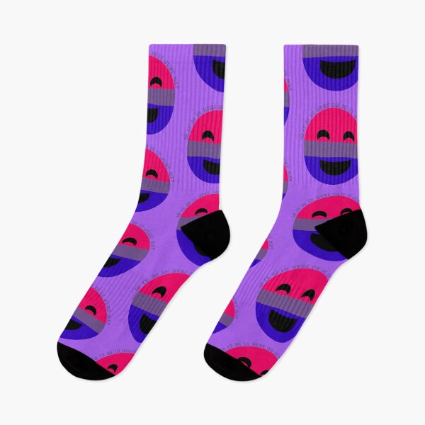 Item preview, Is It Bi In Here Or Is It Just Me Bisexual Smiley Face In Purple designed and sold by LuckyKermit.