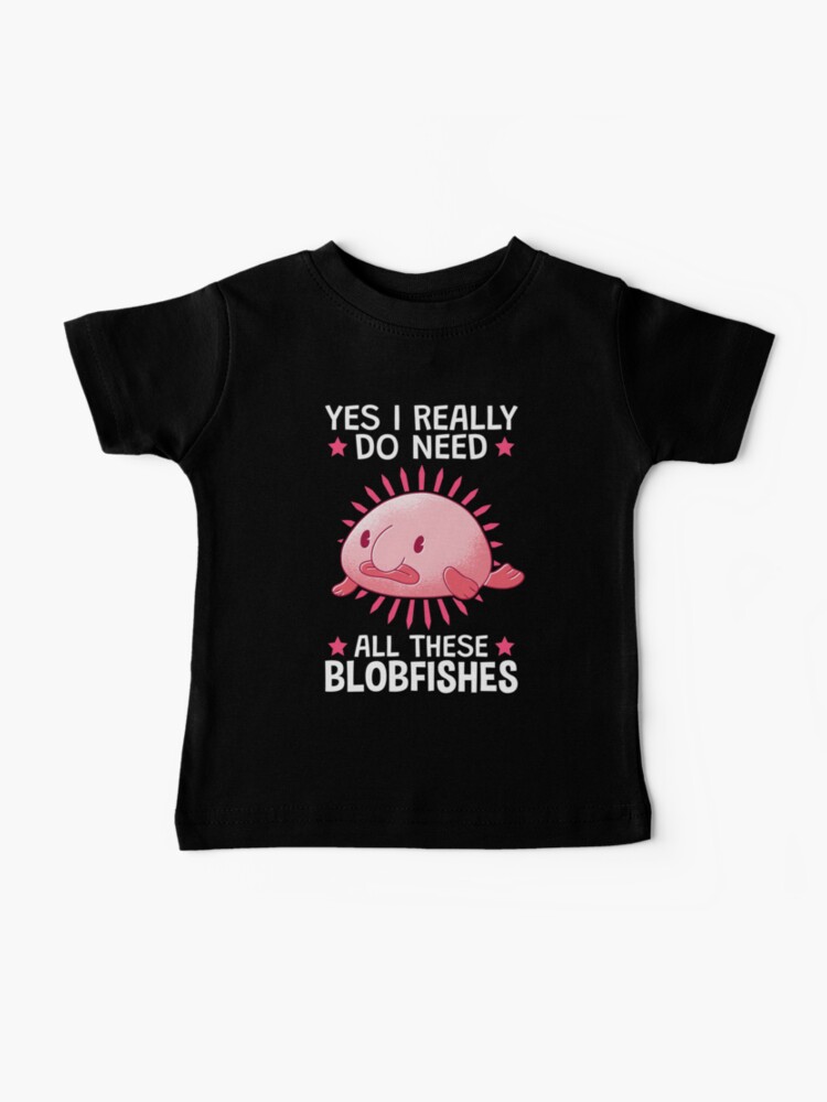 Blob fish boy loves fish meme Baby T-Shirt by madgrfx