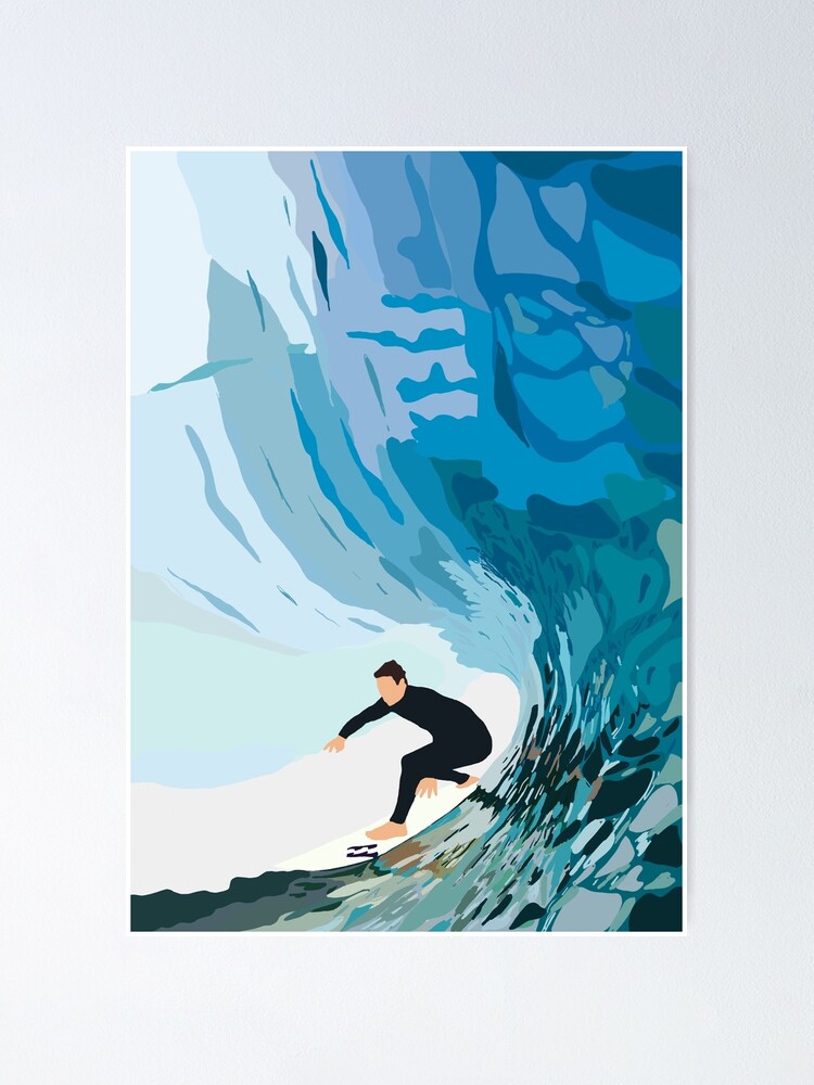 Surfing in Byron Poster for Sale by Emzo1911