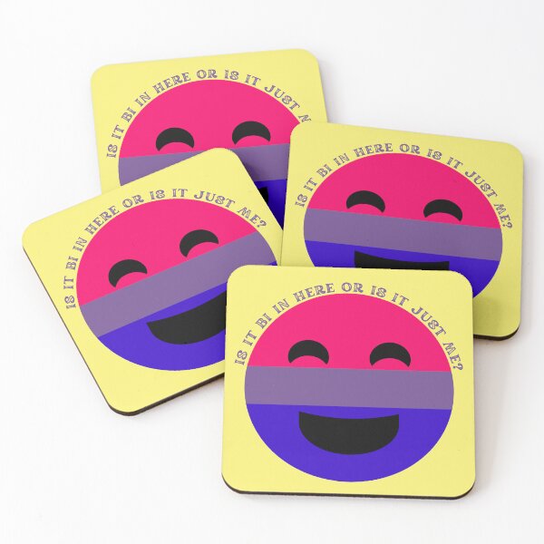 Item preview, ¿Es Bi aquí o soy solo yo? Cara sonriente bisexual en amarillo designed and sold by LuckyKermit.