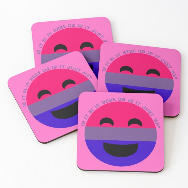 Item preview, ¿Es Bi aquí o soy solo yo? Cara sonriente bisexual en rosa designed and sold by LuckyKermit.