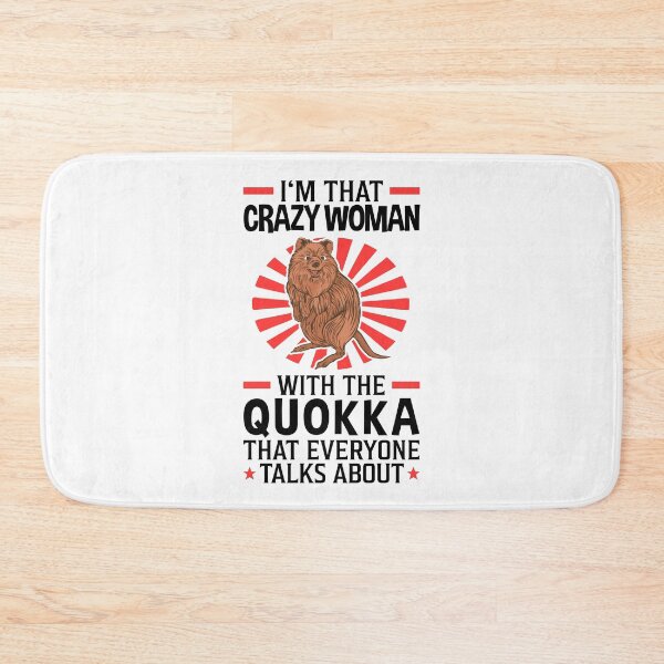 Item preview, Crazy woman with quokka marsupial designed and sold by madgrfx.