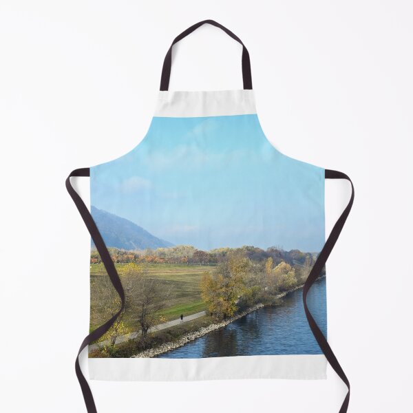 Item preview, Leopolds Church on top of the Leopoldsberg and Danube river in morning landscape designed and sold by goceris.